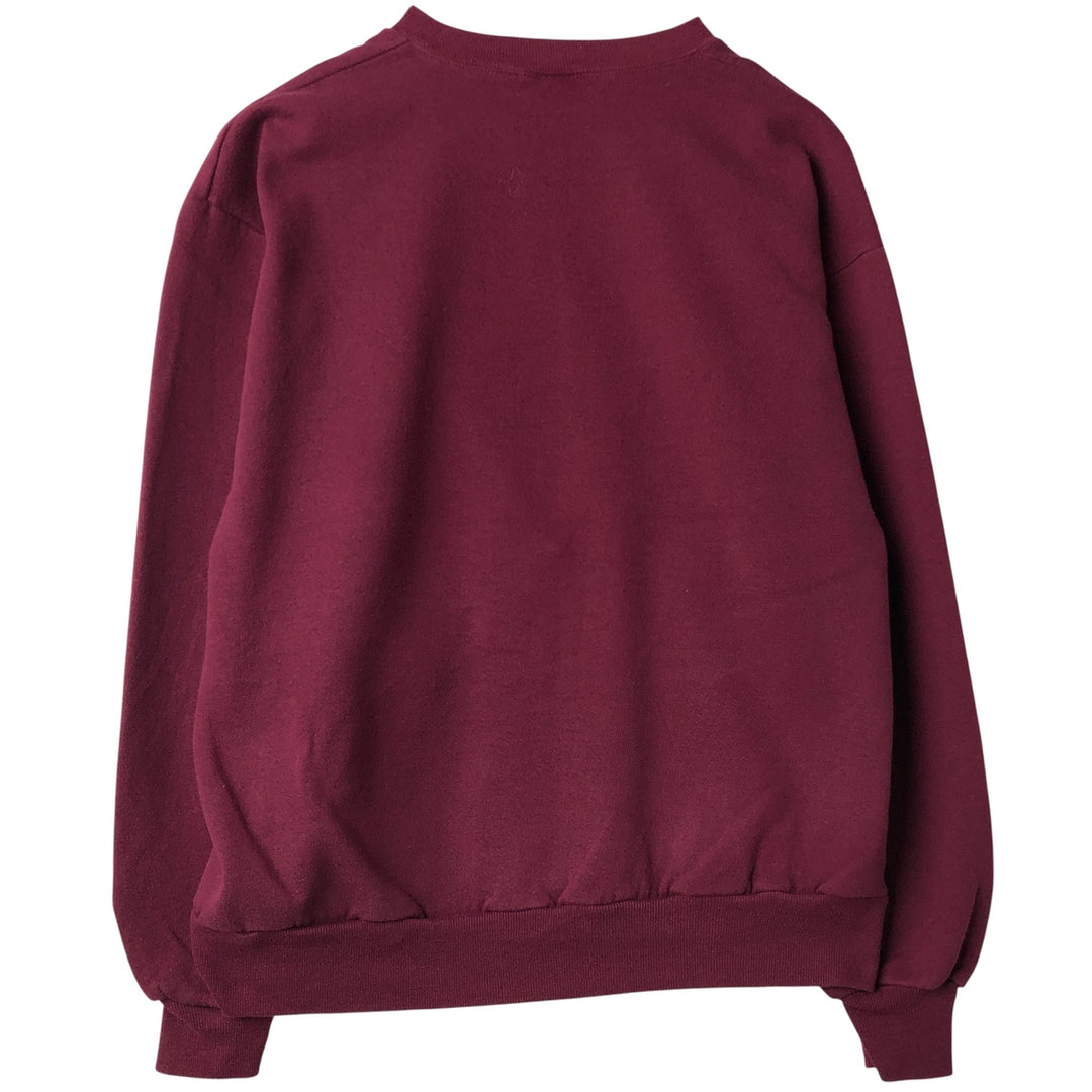 80s-90'S Jerzees College Sweatshirt, Made in USA, Men's Size L, Vintage cotton wine-red Vintage Second Hand