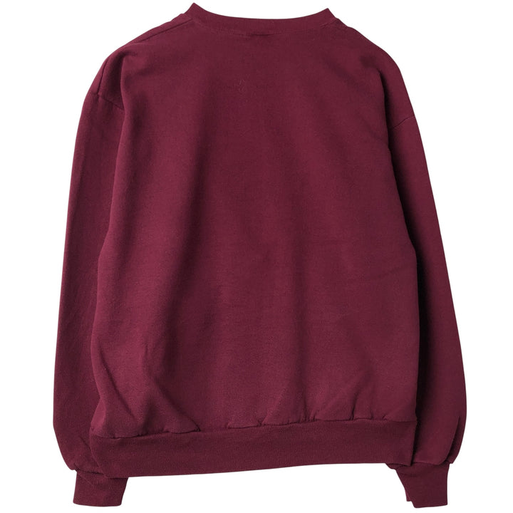 80s-90'S Jerzees College Sweatshirt, Made in USA, Men's Size L, Vintage cotton wine-red Vintage Second Hand