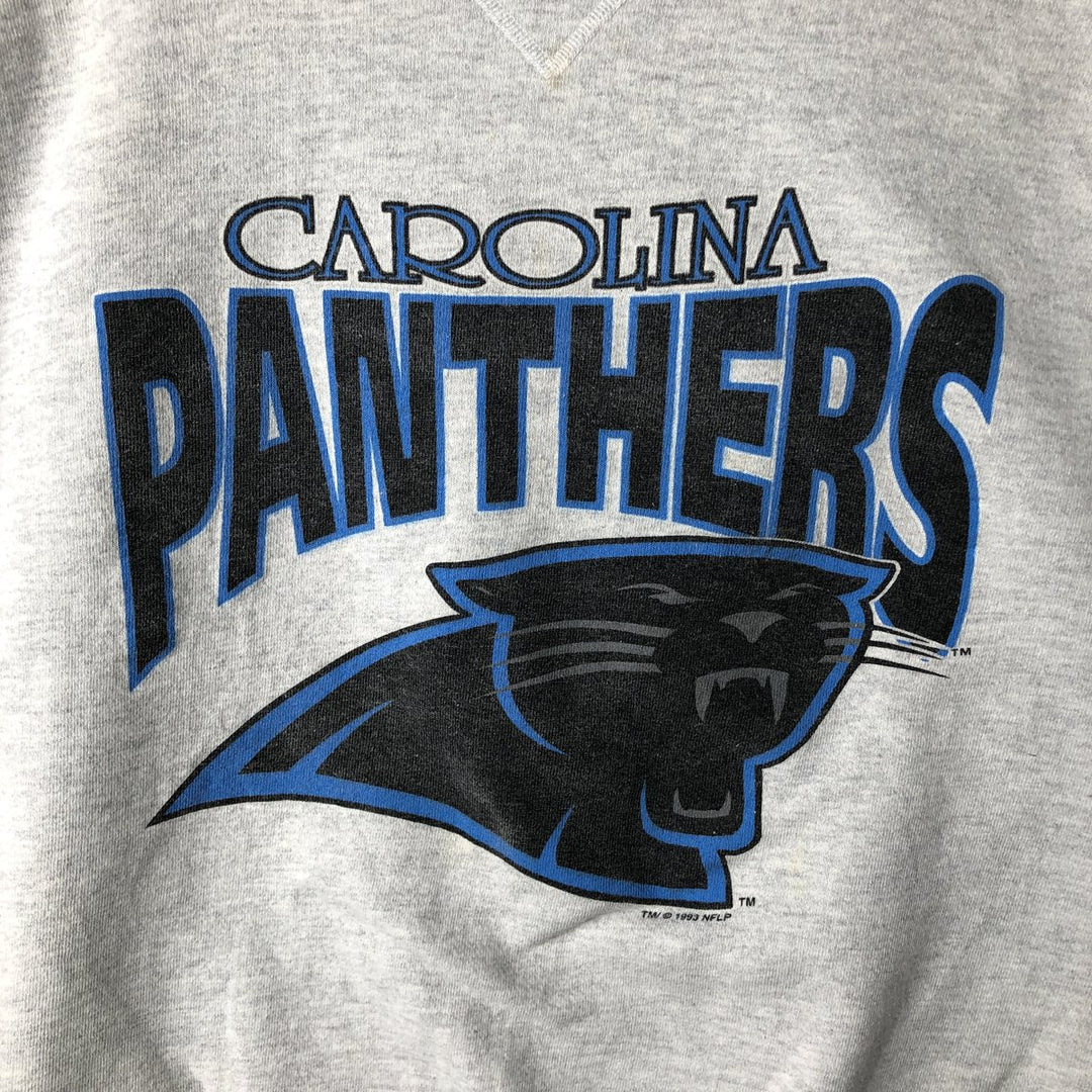 Vintage 90'S SALEM NFL Carolina Panthers Print Sweatshirt, Made in USA, Size M, Men's Size M cotton gray type Vintage Second Hand