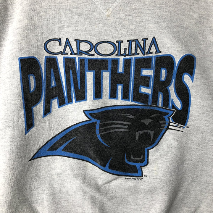 Vintage 90'S SALEM NFL Carolina Panthers Print Sweatshirt, Made in USA, Size M, Men's Size M cotton gray type Vintage Second Hand