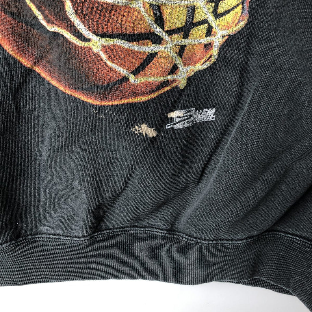 Vintage 90'S NBA Charlotte Hornets printed sweatshirt, made in the USA, men's size L cotton black type Vintage Second Hand