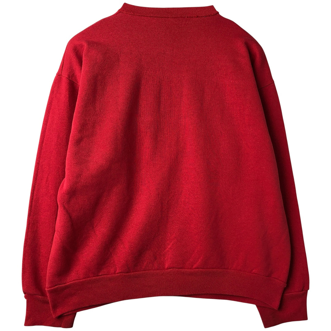 90'S LOGO7 NFL San Francisco 49ers Print Sweatshirt, Made in USA, Men's Size L cotton red type Vintage Second Hand