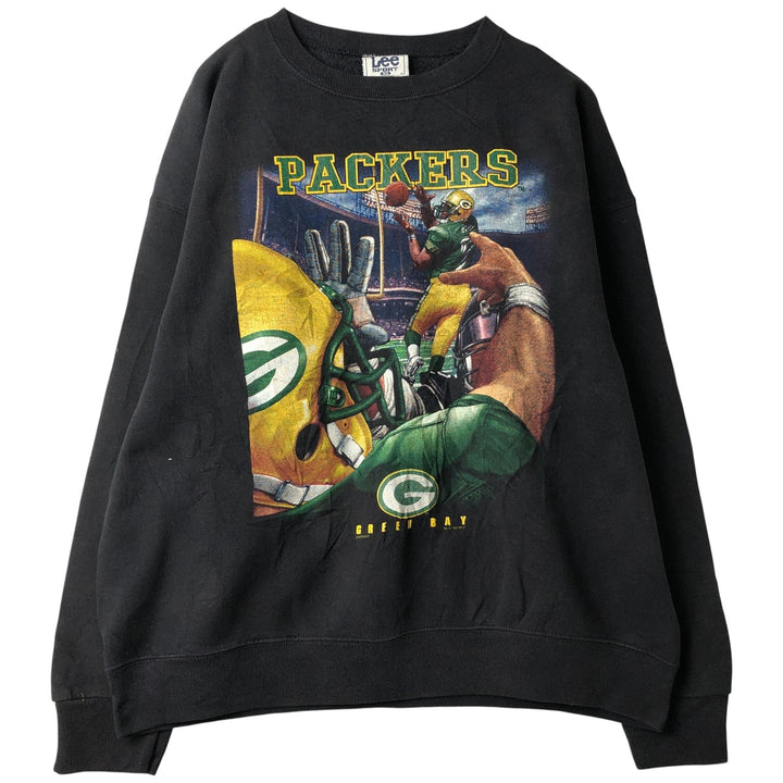Vintage 90'S Lee SPORT NFL Green Bay Packers sweatshirt, Made in USA, Men's XL unclear black type Vintage Second Hand