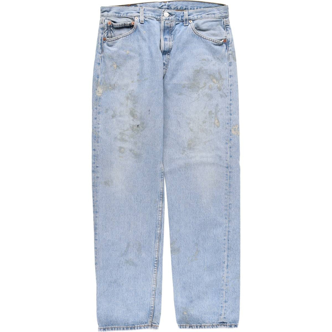 90'S Levi's 501-0193 Euro Model Straight Denim Pants, Men's, Size 34, Vintage cotton blue type Vintage Second Hand