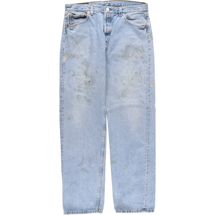 90'S Levi's 501-0193 Euro Model Straight Denim Pants, Men's, Size 34, Vintage cotton blue type Vintage Second Hand