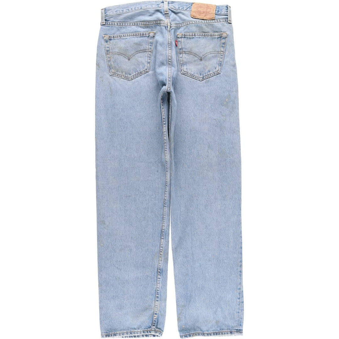 90'S Levi's 501-0193 Euro Model Straight Denim Pants, Men's, Size 34, Vintage cotton blue type Vintage Second Hand