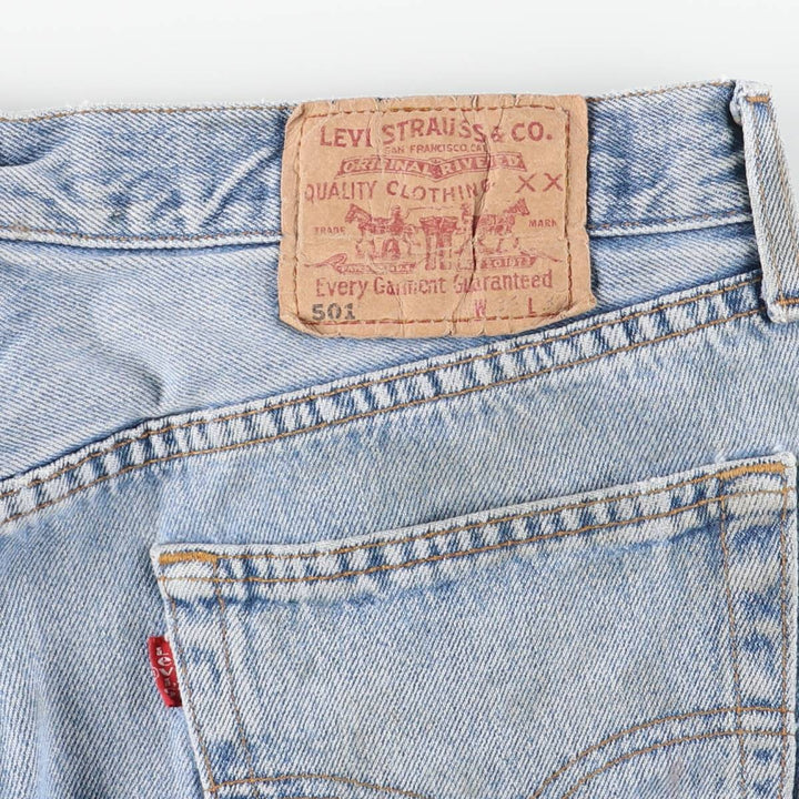 90'S Levi's 501-0193 Euro Model Straight Denim Pants, Men's, Size 34, Vintage cotton blue type Vintage Second Hand