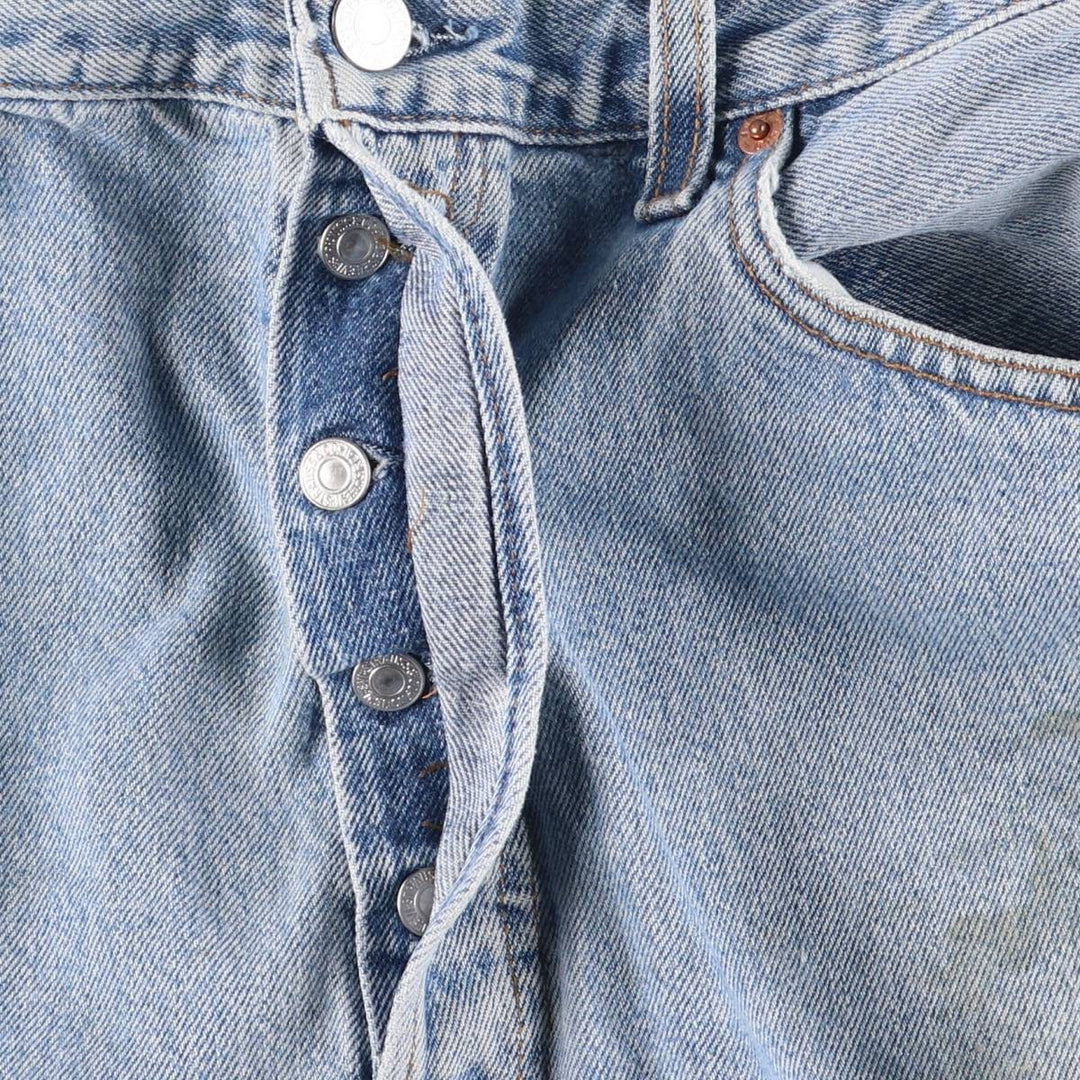 90'S Levi's 501-0193 Euro Model Straight Denim Pants, Men's, Size 34, Vintage cotton blue type Vintage Second Hand