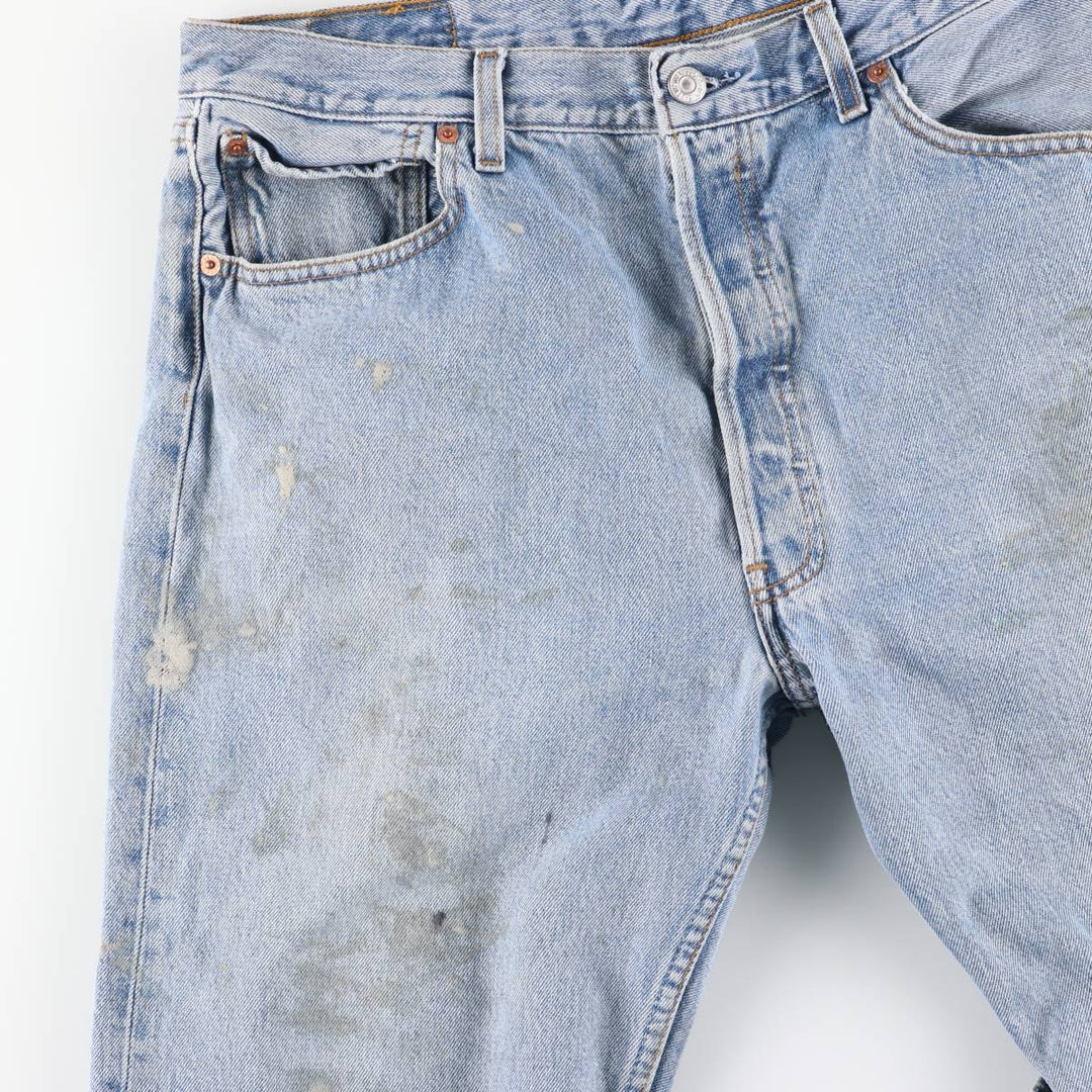 90'S Levi's 501-0193 Euro Model Straight Denim Pants, Men's, Size 34, Vintage cotton blue type Vintage Second Hand