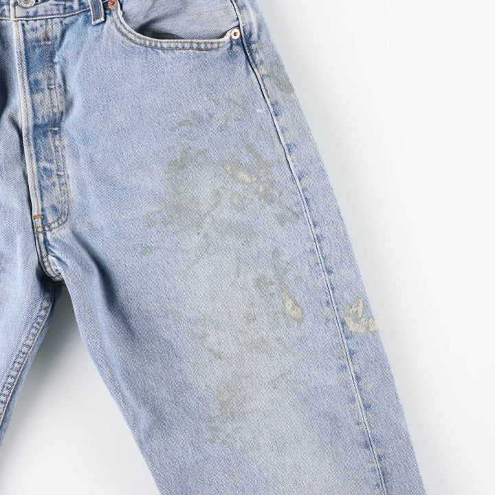 90'S Levi's 501-0193 Euro Model Straight Denim Pants, Men's, Size 34, Vintage cotton blue type Vintage Second Hand