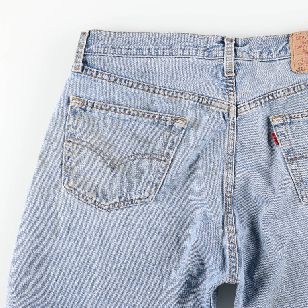 90'S Levi's 501-0193 Euro Model Straight Denim Pants, Men's, Size 34, Vintage cotton blue type Vintage Second Hand
