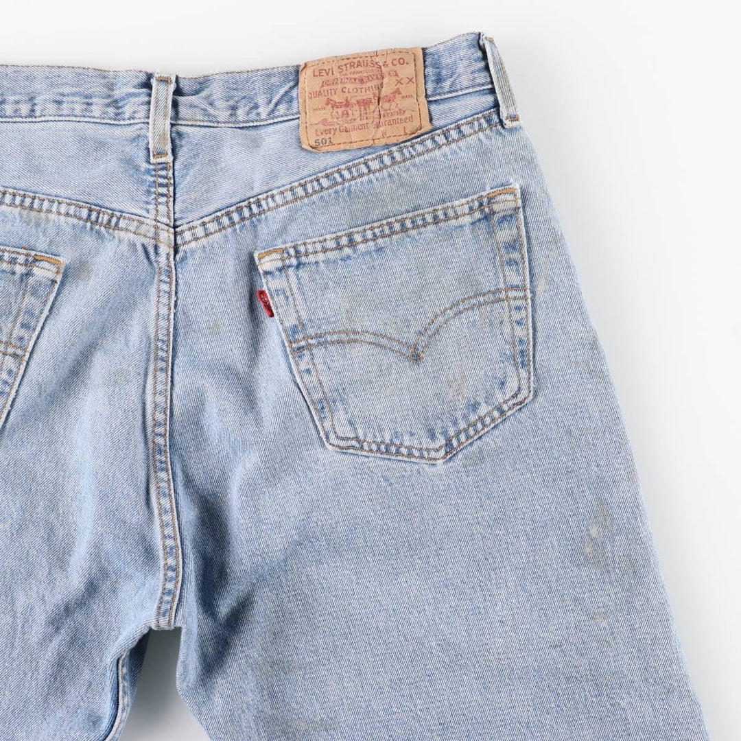 90'S Levi's 501-0193 Euro Model Straight Denim Pants, Men's, Size 34, Vintage cotton blue type Vintage Second Hand