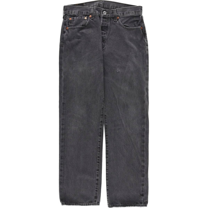 Levi's 501 Black Denim Straight Denim Pants Men's W31 equivalent cotton black type Vintage Second Hand