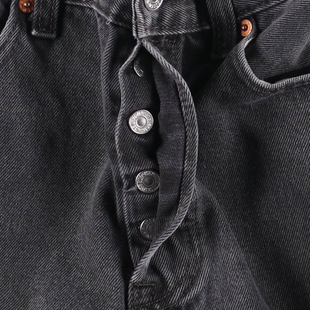 Levi's 501 Black Denim Straight Denim Pants Men's W31 equivalent cotton black type Vintage Second Hand