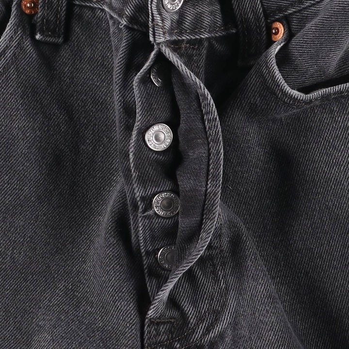 Levi's 501 Black Denim Straight Denim Pants Men's W31 equivalent cotton black type Vintage Second Hand
