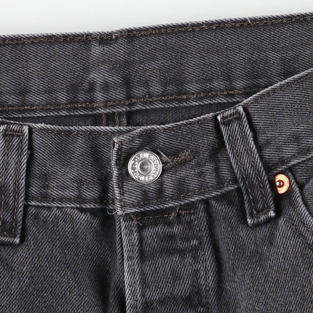 Levi's 501 Black Denim Straight Denim Pants Men's W31 equivalent cotton black type Vintage Second Hand