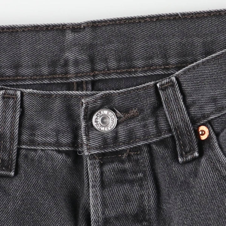 Levi's 501 Black Denim Straight Denim Pants Men's W31 equivalent cotton black type Vintage Second Hand