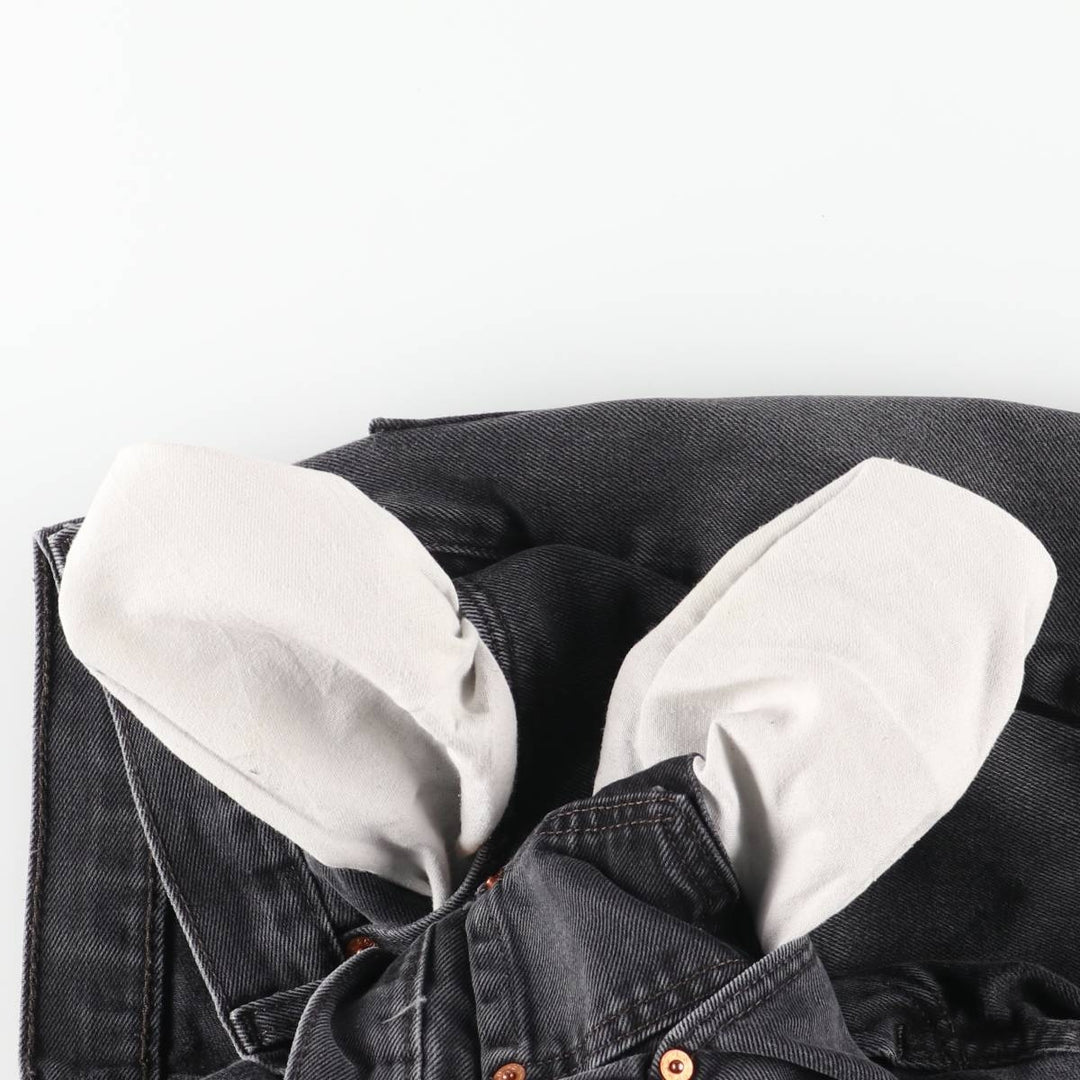 Levi's 501 Black Denim Straight Denim Pants Men's W31 equivalent cotton black type Vintage Second Hand