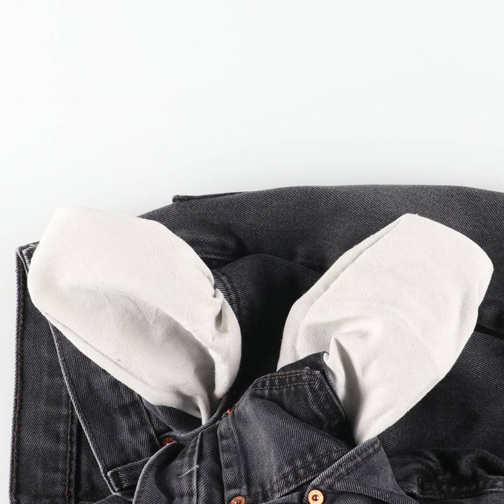 Levi's 501 Black Denim Straight Denim Pants Men's W31 equivalent cotton black type Vintage Second Hand