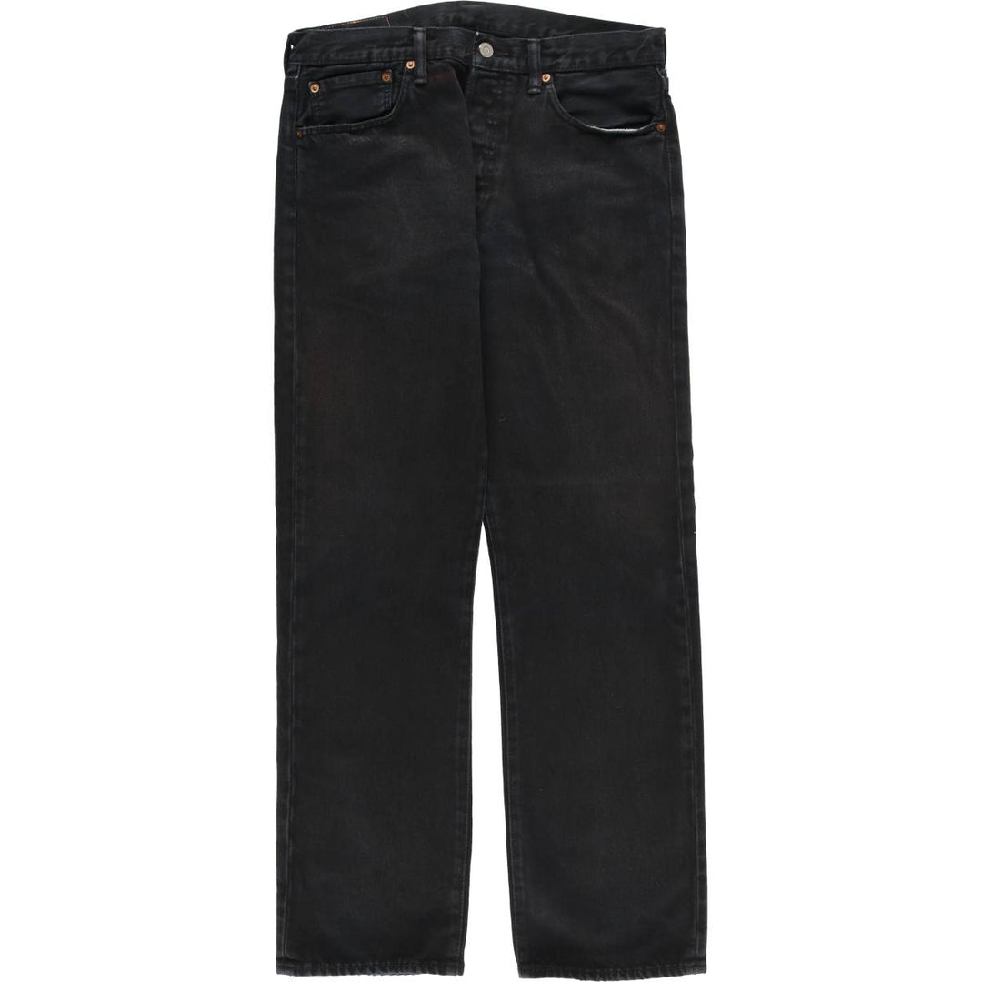 Levi's 501 Black Denim Straight Denim Pants for Men, W33 equivalent cotton black type Vintage Second Hand