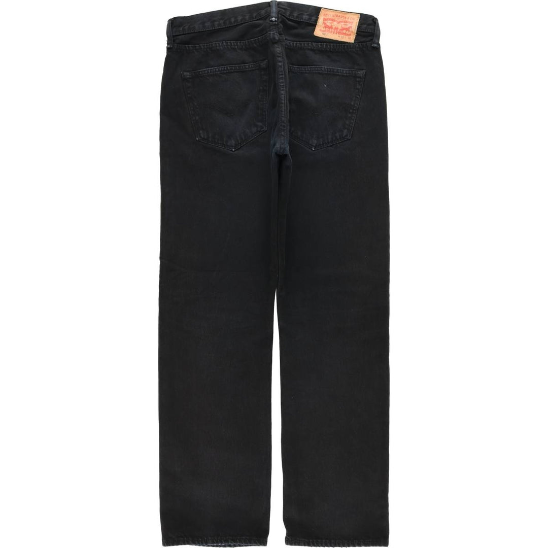 Levi's 501 Black Denim Straight Denim Pants for Men, W33 equivalent cotton black type Vintage Second Hand