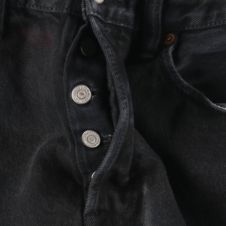 Levi's 501 Black Denim Straight Denim Pants for Men, W33 equivalent cotton black type Vintage Second Hand