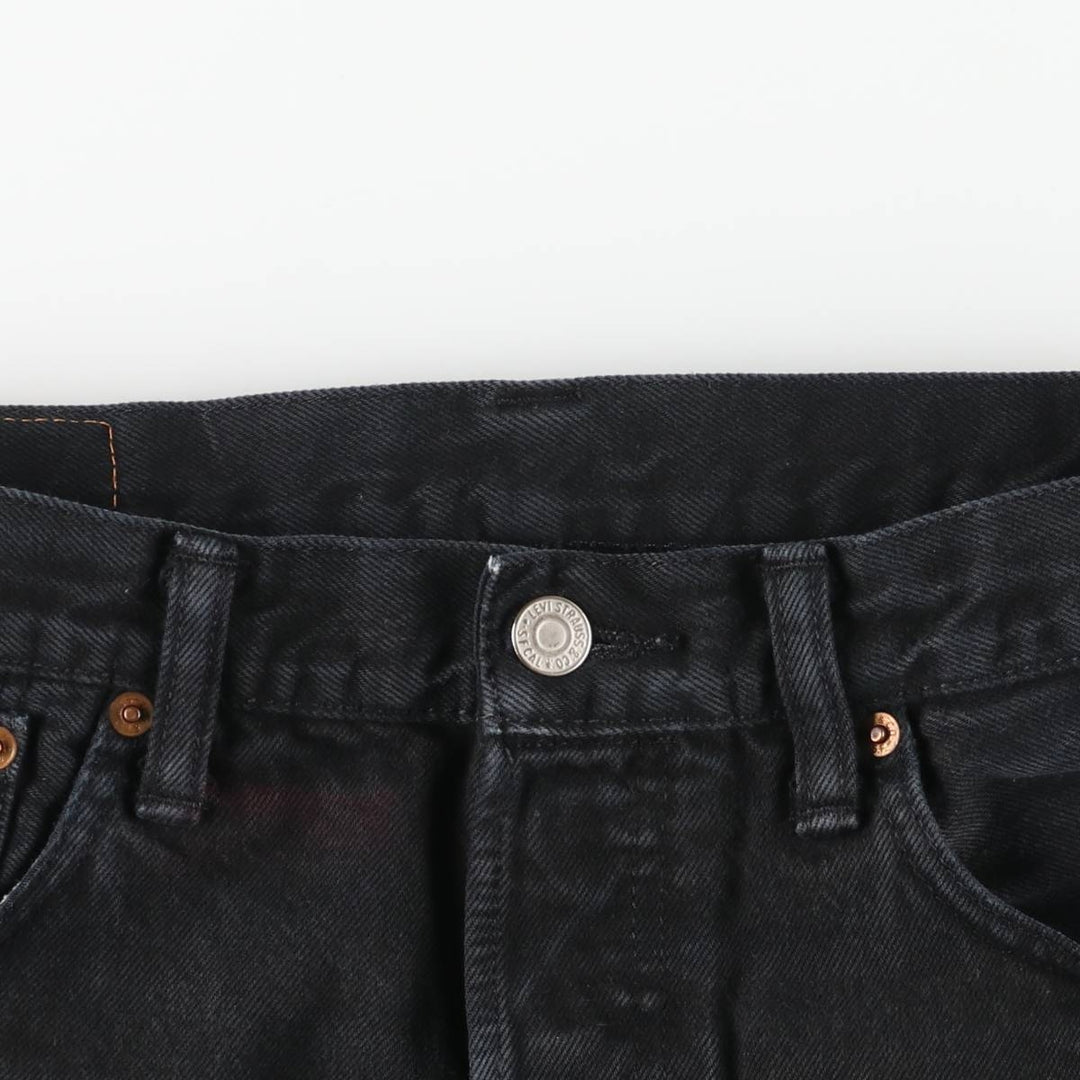 Levi's 501 Black Denim Straight Denim Pants for Men, W33 equivalent cotton black type Vintage Second Hand