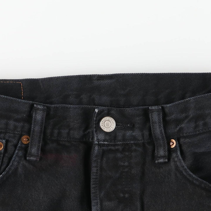 Levi's 501 Black Denim Straight Denim Pants for Men, W33 equivalent cotton black type Vintage Second Hand