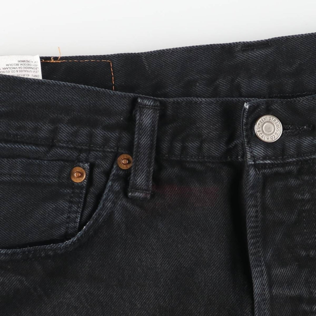 Levi's 501 Black Denim Straight Denim Pants for Men, W33 equivalent cotton black type Vintage Second Hand
