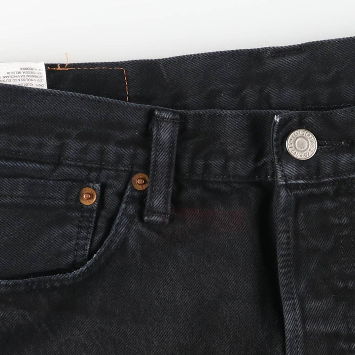 Levi's 501 Black Denim Straight Denim Pants for Men, W33 equivalent cotton black type Vintage Second Hand