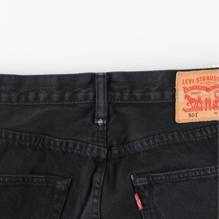 Levi's 501 Black Denim Straight Denim Pants for Men, W33 equivalent cotton black type Vintage Second Hand