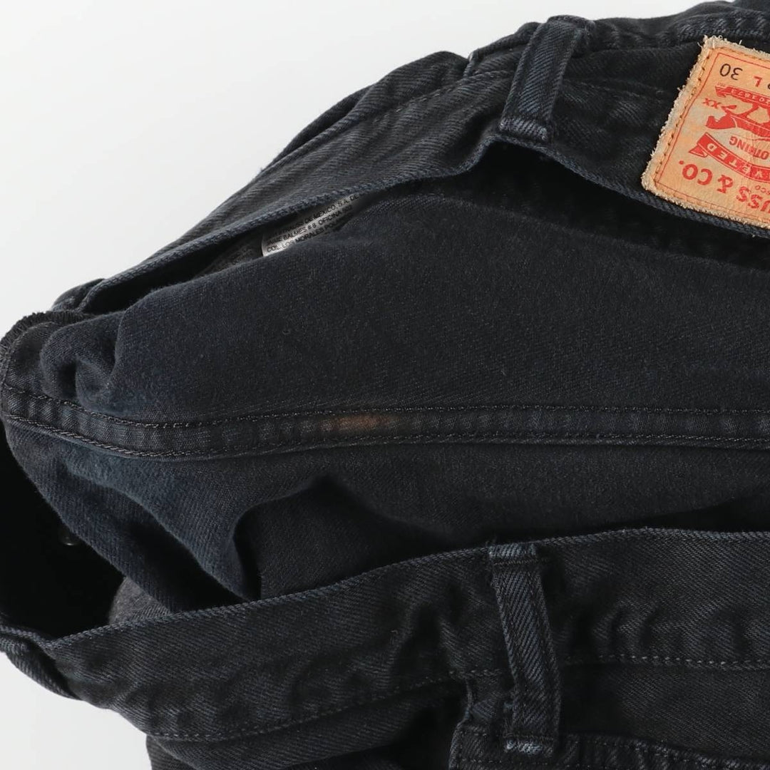 Levi's 501 Black Denim Straight Denim Pants for Men, W33 equivalent cotton black type Vintage Second Hand