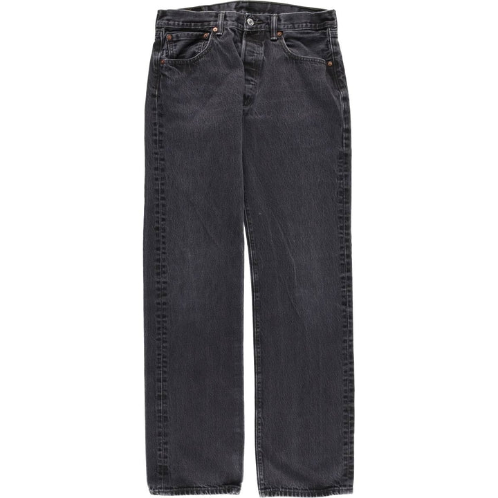 Levi's 501 Black Denim Straight Denim Pants for Men, W33 equivalent cotton black type Vintage Second Hand