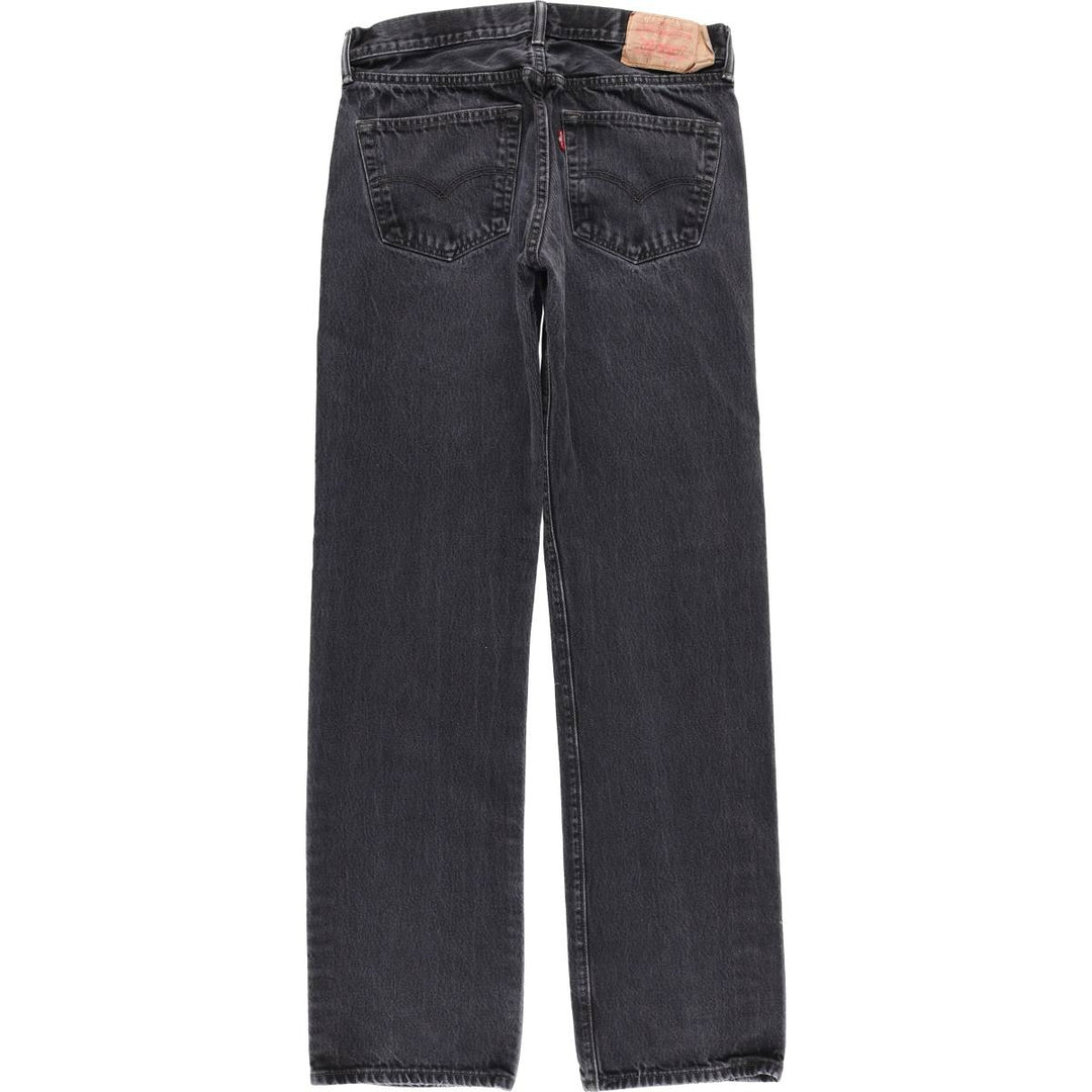 Levi's 501 Black Denim Straight Denim Pants for Men, W33 equivalent cotton black type Vintage Second Hand