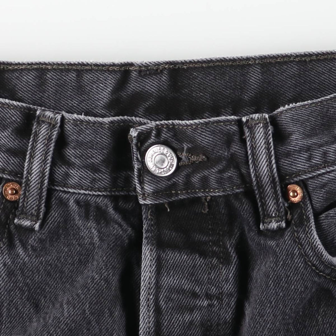 Levi's 501 Black Denim Straight Denim Pants for Men, W33 equivalent cotton black type Vintage Second Hand
