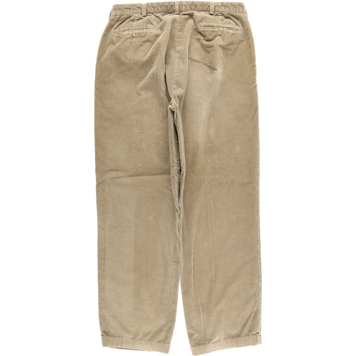 Ralph Lauren POLO by Ralph Lauren ANDREW PANT, wide ribbed, two-pleat corduroy pants, men's size W36. cotton Beige type Vintage Second Hand