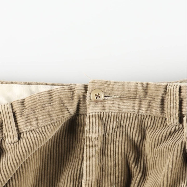 Ralph Lauren POLO by Ralph Lauren ANDREW PANT, wide ribbed, two-pleat corduroy pants, men's size W36. cotton Beige type Vintage Second Hand