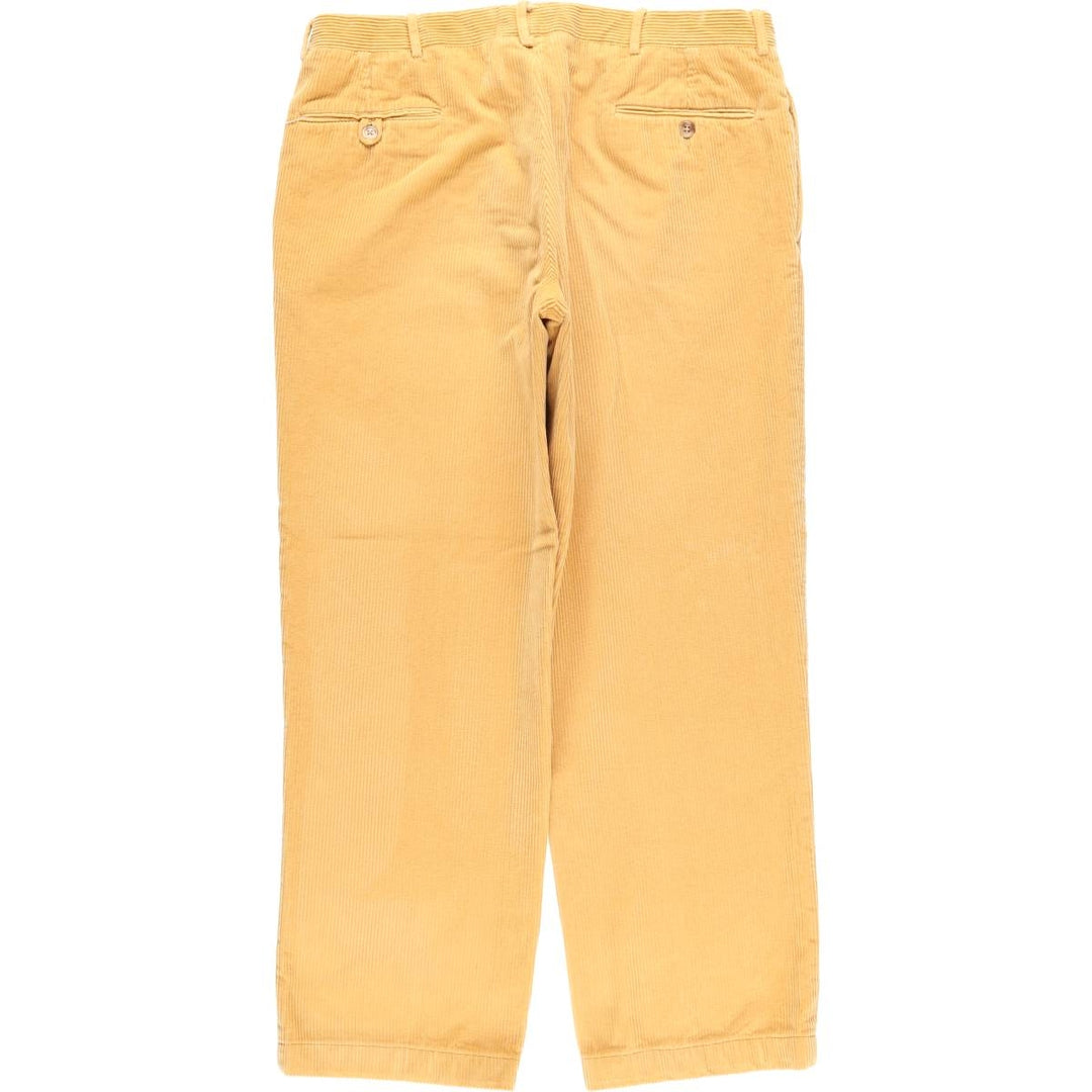 Ralph Lauren POLO by Ralph Lauren BLUE-LABEL wide-ribbed corduroy pants, made in Italy, men's size W36 cotton Camel type Vintage Second Hand