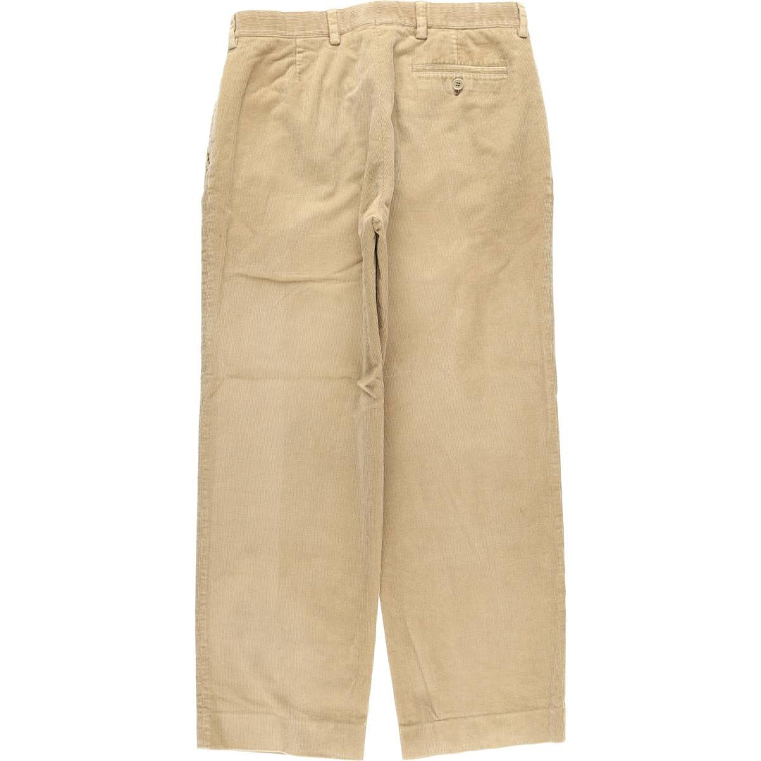 Burberry's BURBERRY LONDON One-Tuck Corduroy Pants, Made in Spain, Men's, Size W33 cotton Beige type Vintage Second Hand