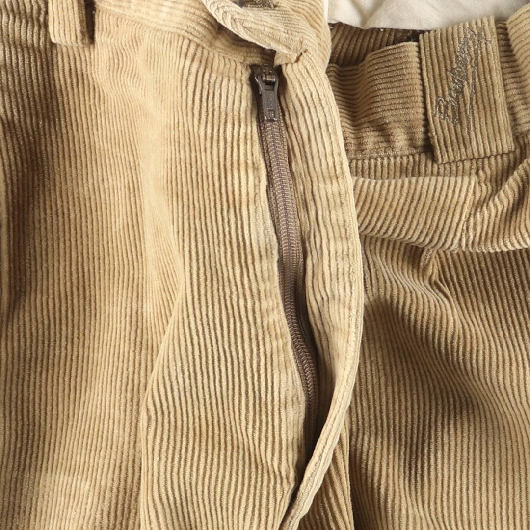 Burberry's BURBERRY LONDON One-Tuck Corduroy Pants, Made in Spain, Men's, Size W33 cotton Beige type Vintage Second Hand