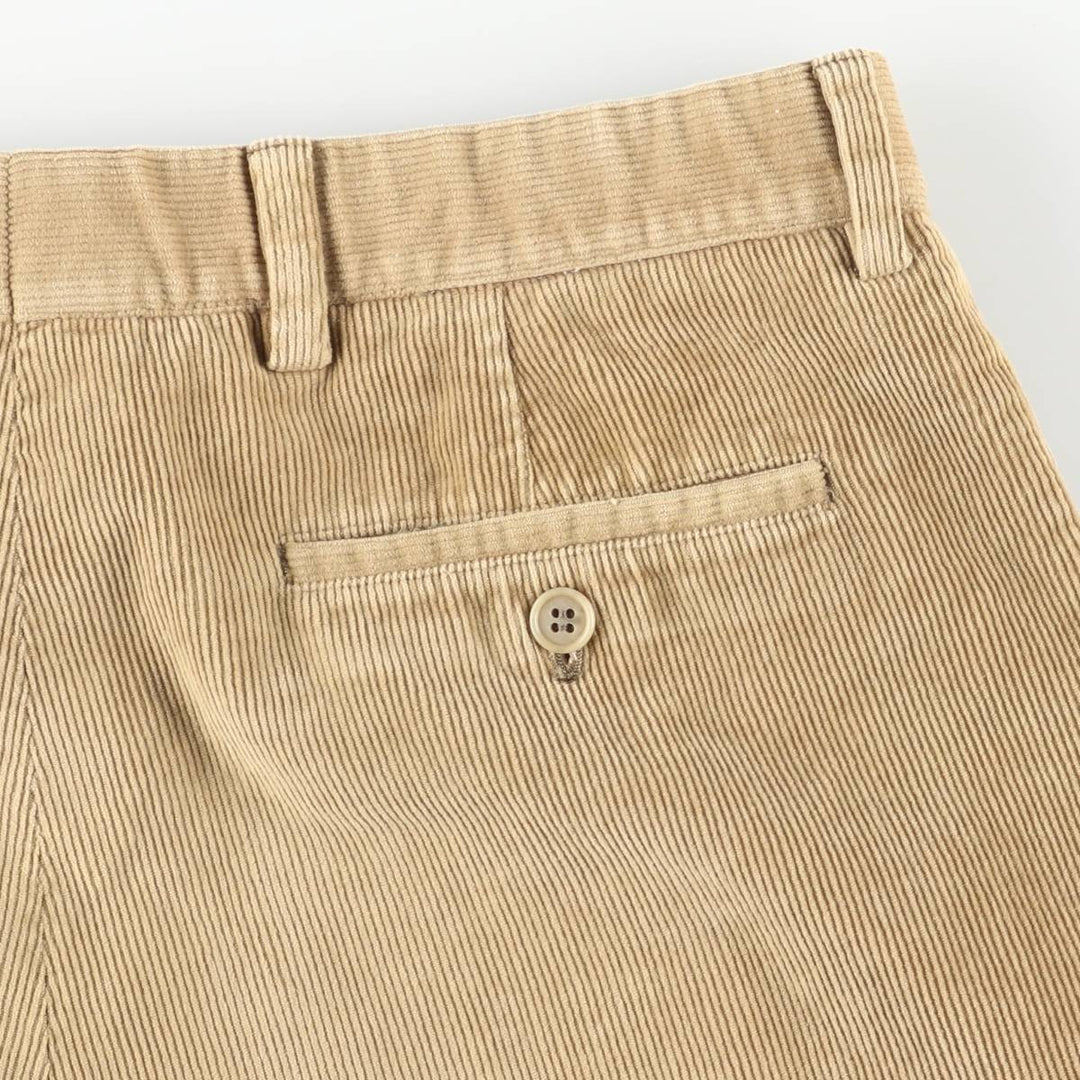 Burberry's BURBERRY LONDON One-Tuck Corduroy Pants, Made in Spain, Men's, Size W33 cotton Beige type Vintage Second Hand