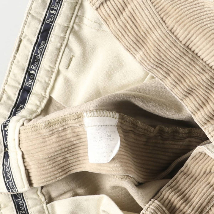 Vintage Ralph Lauren Polo Ralph Lauren wide-ribbed corduroy pants, men's size W30. cotton Beige type Vintage Second Hand