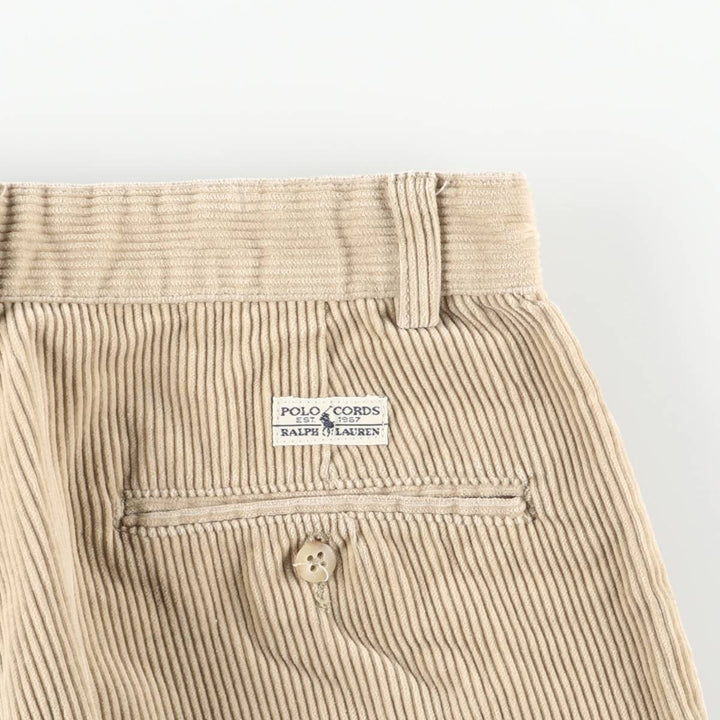 Vintage Ralph Lauren Polo Ralph Lauren wide-ribbed corduroy pants, men's size W30. cotton Beige type Vintage Second Hand