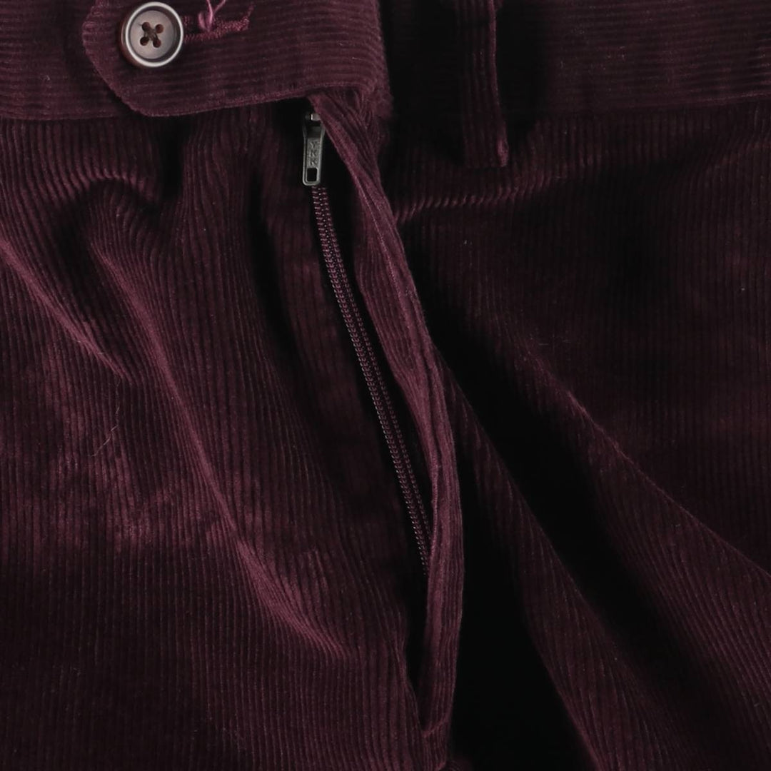 Ralph Lauren LAUREN wide-ribbed corduroy pants, men's size W33 cotton wine-red Vintage Second Hand