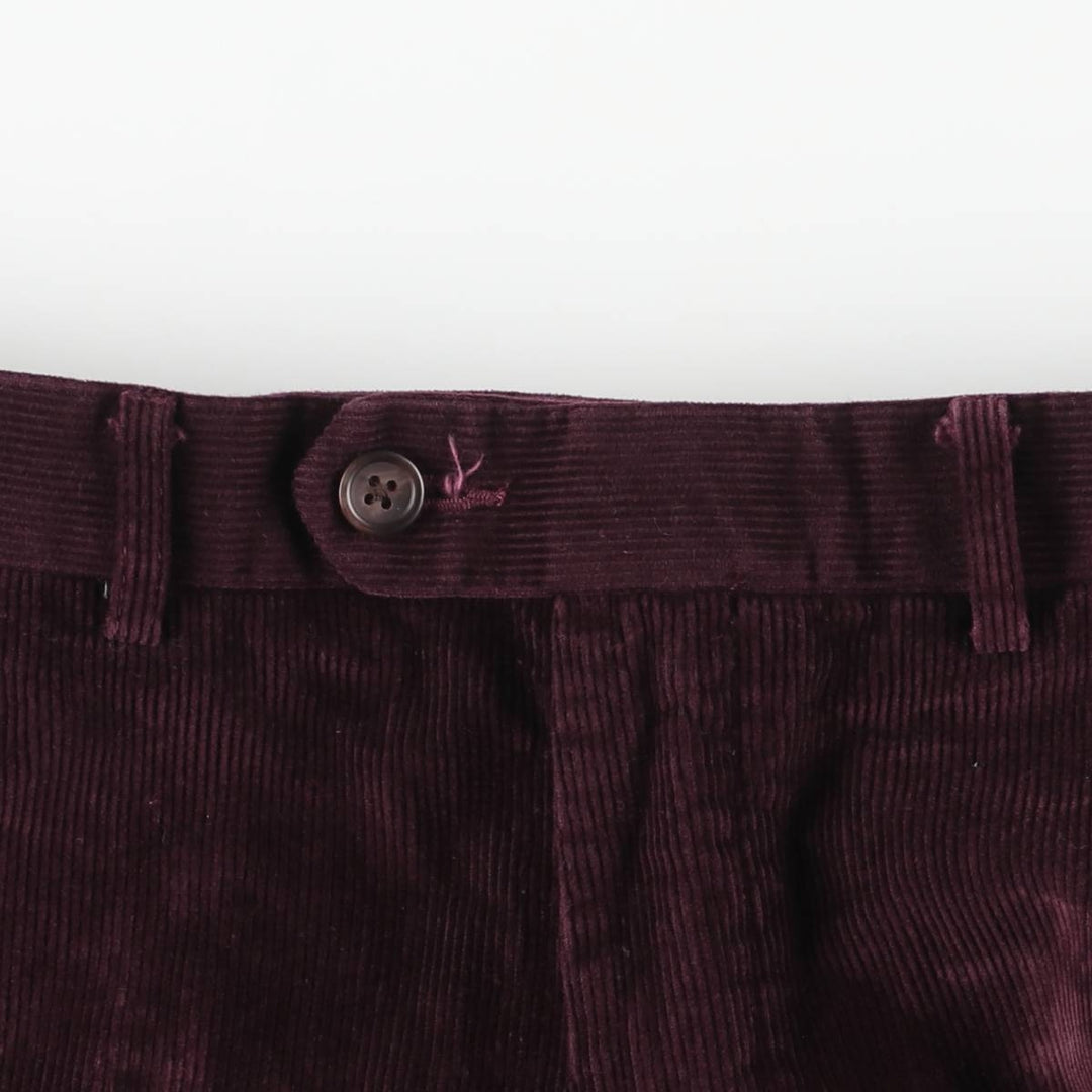 Ralph Lauren LAUREN wide-ribbed corduroy pants, men's size W33 cotton wine-red Vintage Second Hand