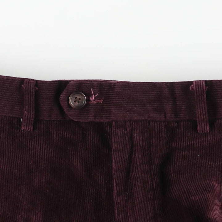 Ralph Lauren LAUREN wide-ribbed corduroy pants, men's size W33 cotton wine-red Vintage Second Hand