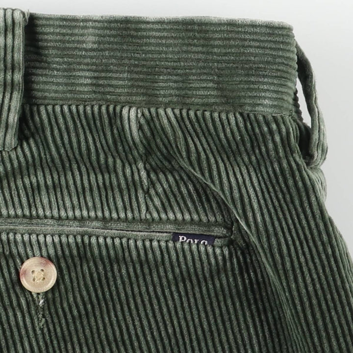 Ralph Lauren POLO RALPH LAUREN CLASSIC FIT Wide Rib Corduroy Pants Men's Size 36 cotton Green type dark green Vintage Second Hand