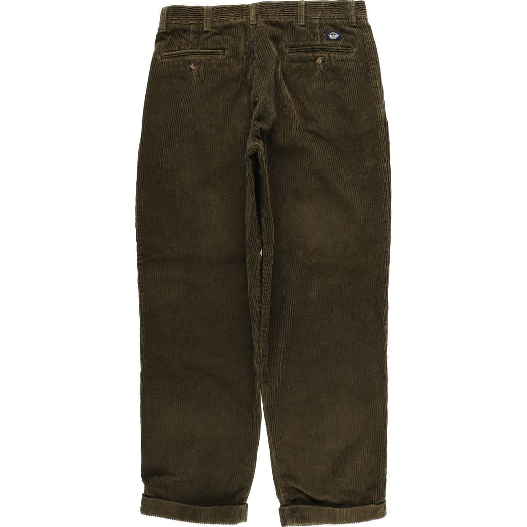 90'S Dockers Two-pleat Corduroy Pants, Men's, Vintage, Size W32 cotton Khaki type brown Vintage Second Hand