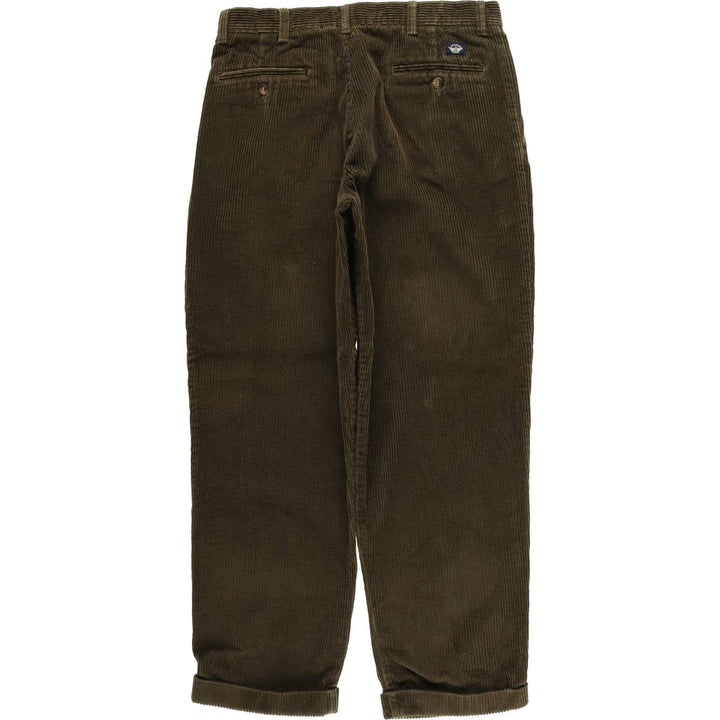 90'S Dockers Two-pleat Corduroy Pants, Men's, Vintage, Size W32 cotton Khaki type brown Vintage Second Hand