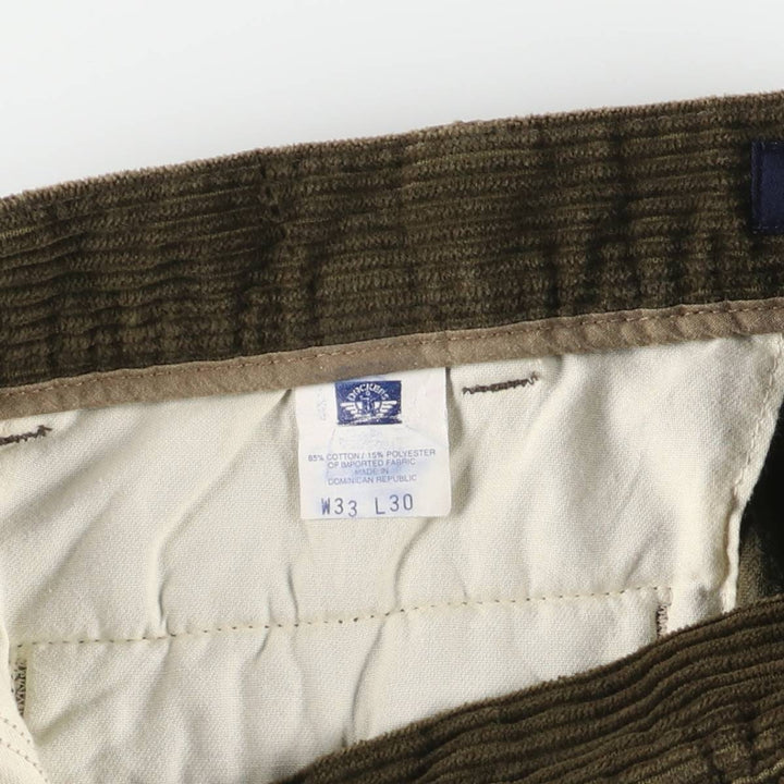 90'S Dockers Two-pleat Corduroy Pants, Men's, Vintage, Size W32 cotton Khaki type brown Vintage Second Hand